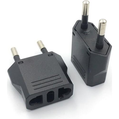 US To EU Plug Mini Adapter American To Euro Europe European Travel Power Adapter AC Converter Electrical Outlet Socket