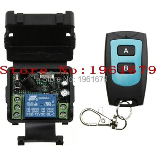 DC 12 v mini wireless remote control switch 1channal Intelligent family system 1X receiver+1X waterproof transmitter