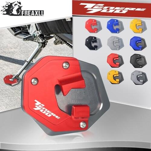 Motorcycle 2019 2020 2021 For YAMAHA TENERE 700 TENERE700 Foot Enlarger Foot Sidestand Side Stand Extension Plate With Logo