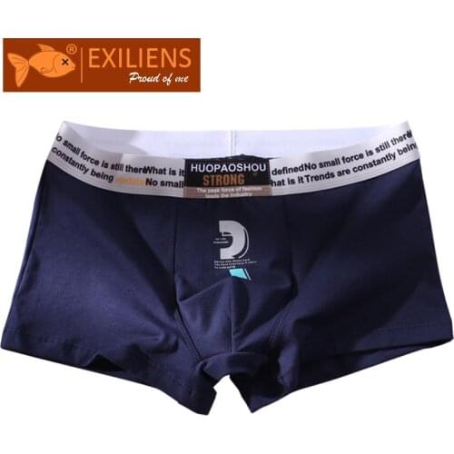EXILIENS New Boxer Men Underwear Cotton Cueca Masculina Ropa Interior Hombre Mens Boxers Boxershorts Man Calzoncillos Size M-3XL