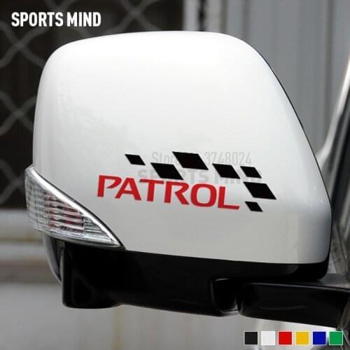 3 Pairs SPORTS MIND Car Styling Rearview Mirror Car Sticker Decal For Nissan Patrol Y61 Y60 Nismo Accessories