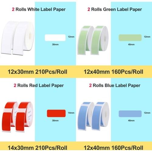 Niimbot D11 Mini Label printer paper Printing Label Waterproof Anti-Oil Price Label Pure Color Scratch-Resistant Label Stick