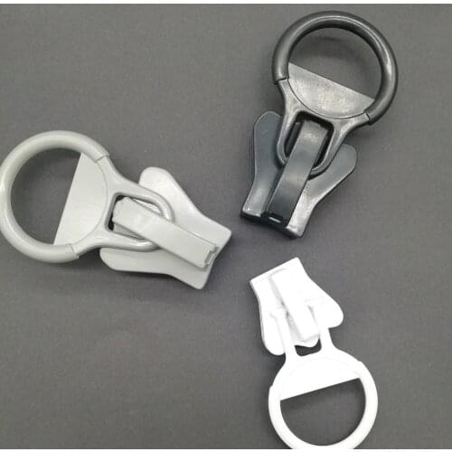 2pcs 20# plastic&metal zipper slider for resin zipper black gray white diy tent bags sewing accessories