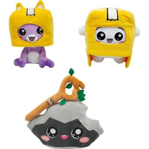 Lankybox Plush Toy Lankybox Foxy Plush Removable Cartoon Robot Soft Toy Plush Childrens Gift Turned Into A Doll Girl Bed Pillow