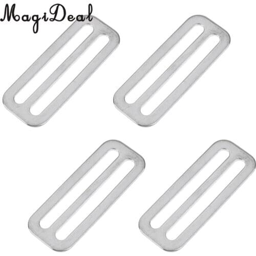 Durable 4pcs Scuba Snorkeling Dive 316 Stainless Steel Webbing Weight Belt Keeper Stopper for Water Sports Diving Accessories
