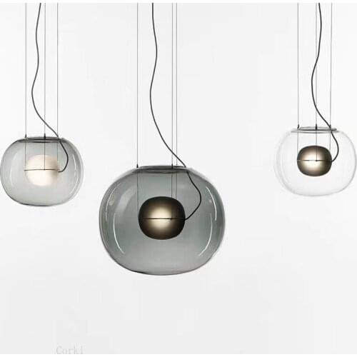 Modern Designer Glass Pendant Lights Dining Room Living Room Kitchen Hanging Lamp Simple creative Hanglamp Home Decor Fixtures