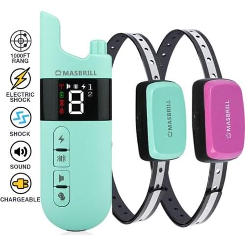 Waterproof Dog Training Collar Remote Vibration Electric Shock Sound Control Electronic Bark Stopper Device Pet Dog Accessories
