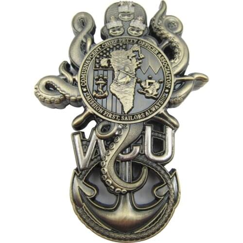 Top Quality High 3D Relief Enameled Antique Challenge Coin