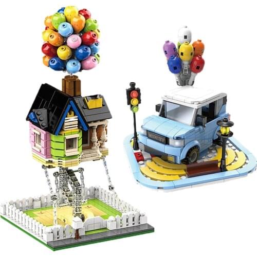 High-Tech Creator Building Blocks Suspended Balloon House Force Balance Construction Bricks Balloon Car Toys for Kids