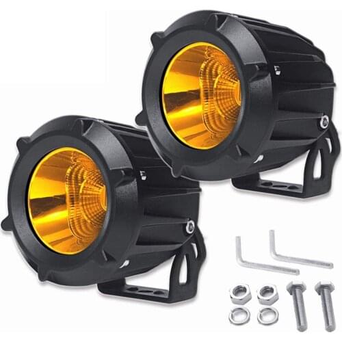 1 Pair Driving Light Pod LED Light Amber Spot Flood Combo with LED Chips for Jeep Vehicle Truck ATV SUV Motorcycle