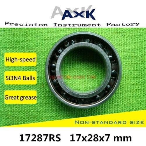 17287 Hybrid Ceramic Bearing 17x28x7 Mm Abec-3 (1 Pc) Bicycle Bottom Brackets & Spares 17287rs Si3n4 Ball Bearings 17287-2rs