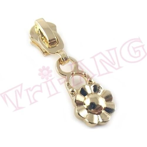 20pcs/lot, Flower Pedestal 5# Metal Zipper Slider for Fashion Handbags, Clothes