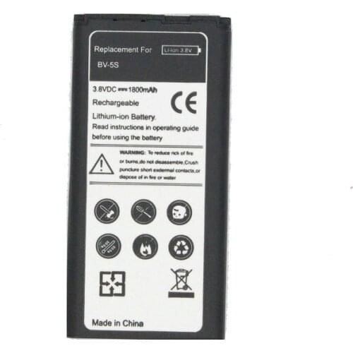 5pcs/lot 1800mAh BV-5S / BV5S / BV 5S Replacement Battery For Nokia X2DS X2 1013 X+ X Plus Batterie Bateria Batterij