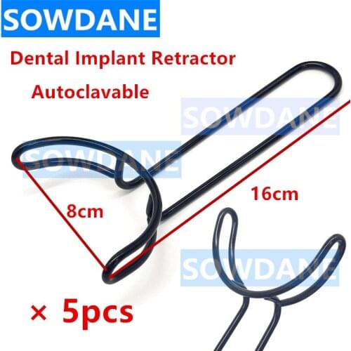 5 pieces Dental Surgical Mouth Gag Dental Mouth Opener Teeth Retractor Dentist Implant Instrument Tool Autoclavable Black Type