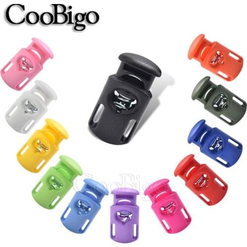 50pcs Colorful Cord Lock Stopper Toggle Buckles For Paracord Elastic Band Rope Lanyard Shoelace Accessories