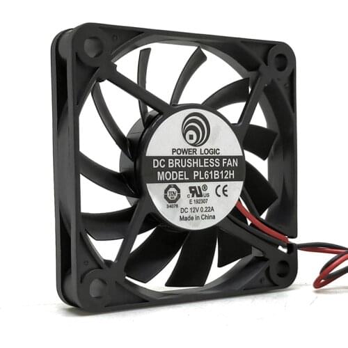 60MM 6cm Slim 10mm Cooling Fan for POWER LOGIC 6010 60X60X10mm 12V PL61B12H 2wire Server Inverter PC Fans