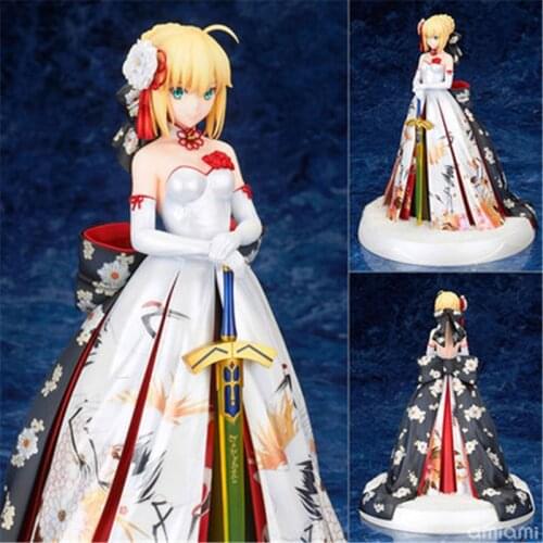 Anime Fate Grand Order Saber Lily Crane Kimono Ver. PVC Action Figure Collection Model Kids Toys Doll