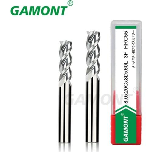 GAMONT Roughing Aluminium Milling Cutter Alloy Coating Tungsten Steel Tool Cnc Maching 3 Blade Endmills For Cnc Machine Cutting