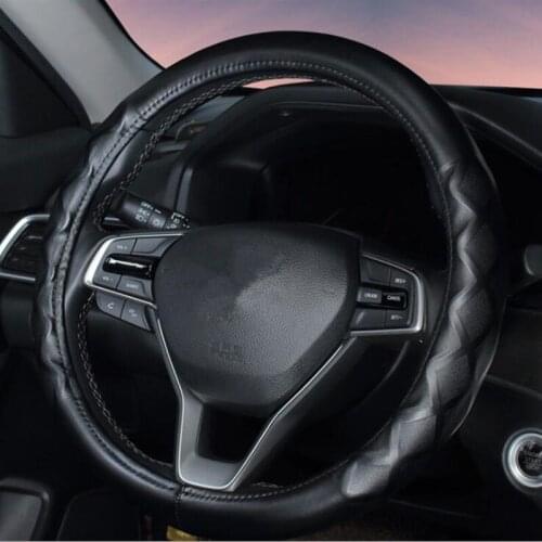PU Leather Sport Car Steering Wheel Cover Non-slip for Kia Cerato Saloon KOUP Sedan 2001-2020 Auto Accessories