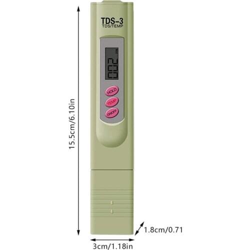 TDS Meter Water Quality Tester Filter Pen With LCD Display For Drinking Water Purity 0-9999 PPM Test Portable Tool Analyzer