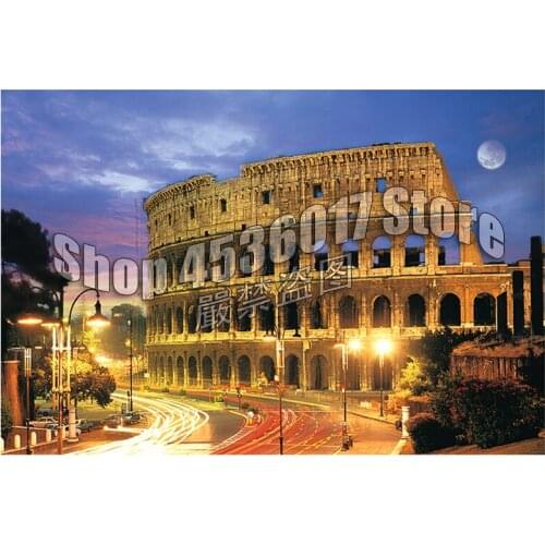 Full Diy Diamond Painting Cross-Switch Rome Colosseum Landscape Diamond Embroidery Rhinestones Paintings Mosaic Decor Christmas