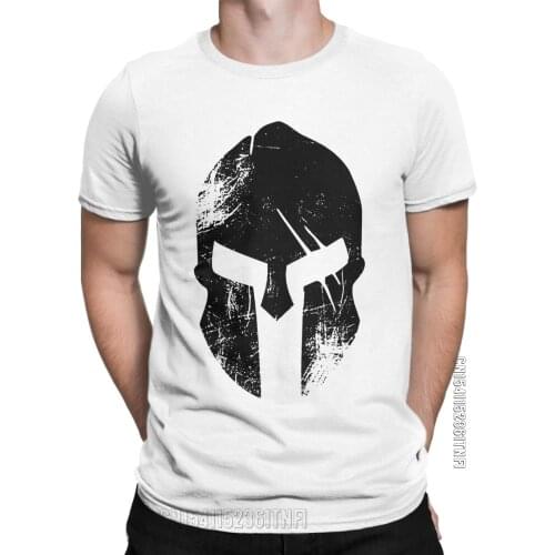 Men Kopie Von Spartan Helmet Sparta T Shirt Cotton Tops Vintage Classic Short Sleeve Crew Neck Tee Shirt Graphic T-Shirt