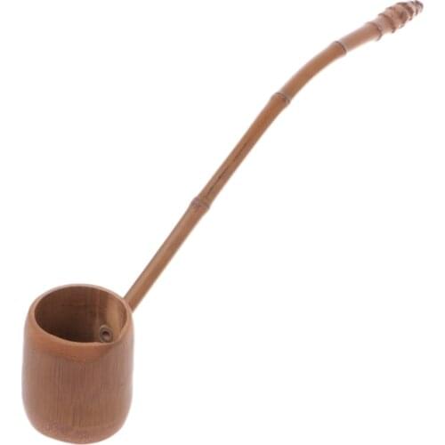 Handmade Natural Bamboo Tea Water Spoon Extra Long Handle Wood Scoop Healhy