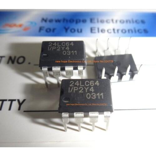 New hope 24LC64-I/P 24LC64 DIP8 100%new 10pcs/lots
