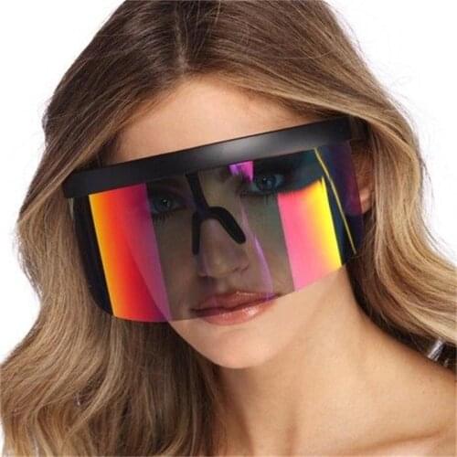 2020 Fashion New Sunglasses Women Brand Design Goggle Colorful Sun Glasses Oversize Shield Visor Men Windproof Eyeglasses UV400