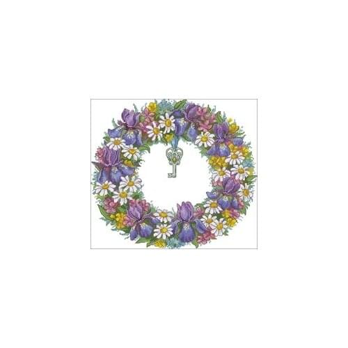 2020 new Authentic Egyptian cotton self matching needle free printing kit Garland series - Wreath series