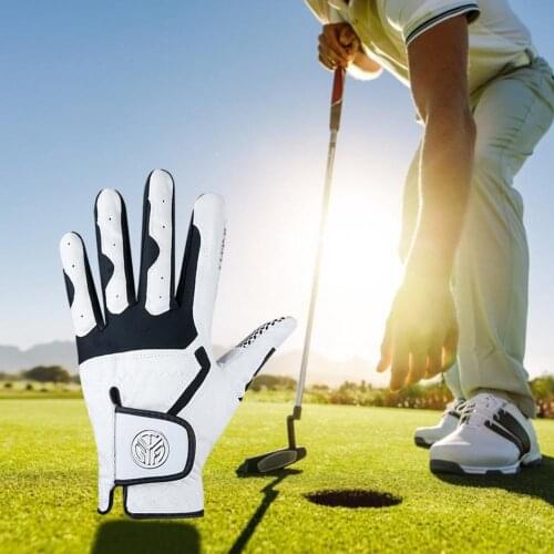 Mens Golf Microfiber Gloves Breathable Wear-resistant Golf Glove Left Right Hand Soft Golf Accessories 22-26 Yards