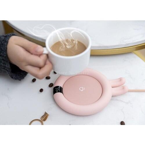 Coffee Milk Warmer Cup Heating and Warming Coaster Touch Three-speed Adjustment Home Office Timing Insulation Coaster