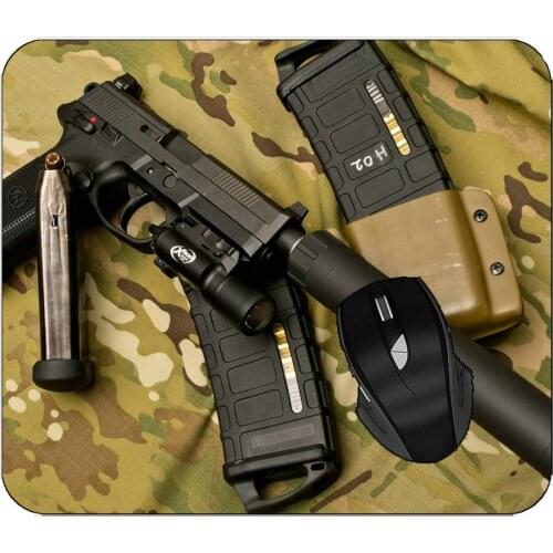 Professional Mousepad Weapon Pistol Camouflage Non-Slip Rubber Mousepad