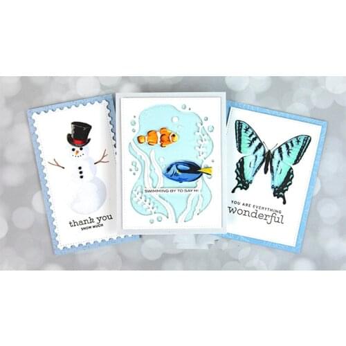 Fish butterfly snowman Transparent Clear Stamps for DIY Scrapbooking/Card Making/Kids Christmas Fun Decoration Supplies