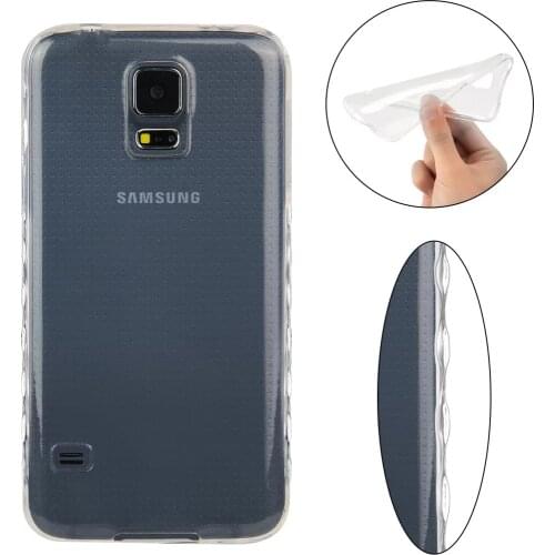 Luxury Transparent Shockproof Case For Samsung Galaxy S5 Case i9600 G900F 5.1" Soft Silicone Cases On For Samsung S5 Back Cover