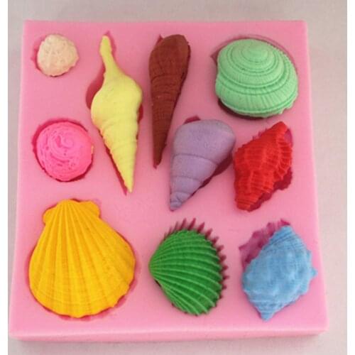 Silicone Ocean Elements Shape Fondant Silicone Sugar Craft Molds DIY Cake Decorating