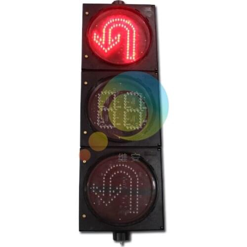 300MM turning traffic signal with countdown timer safety road traffic signal light