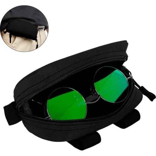 Tactical Molle Sunglasses Box Case Waterproof Camouflage Zipper Sunglasses Bag Waist Belt Glasses Pouch Pack for Outdoor Sports