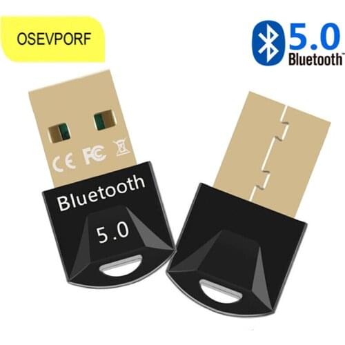 USB Bluetooth 5.0 Dongle Adapter for PC Computer Speaker Wireless Mouse Music Audio Receiver Transmitter for Windows 10 System