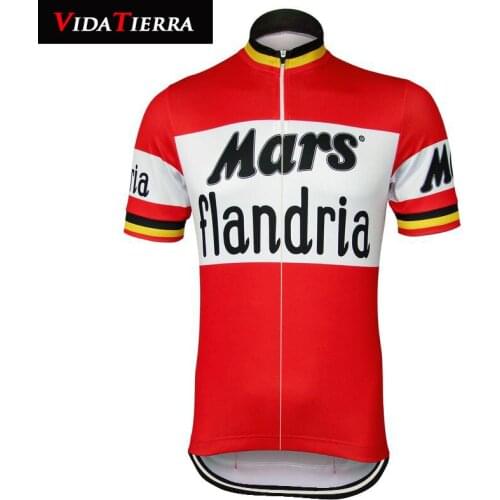 VIDATIERRA 2019 cycling jersey short sleeve bike clothing red white cool summer 100%Polyester Breathable Customized