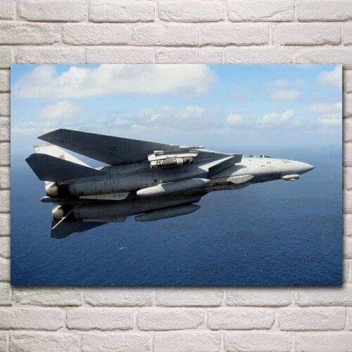 US navy f14 tomcat Aircraft living room decoration home wall art decor wood frame fabric posters KM271