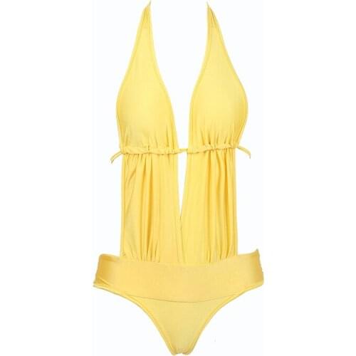 2021 Sexy One Piece Swimsuit Push Up Swimwear Women Ruffle Monokini Adjustable Shoulder Swimsuit Bodysuit Bathing Suit Swim Wear