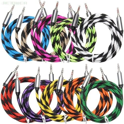 1.5m Snake pattern style AUX Audio Cable Cord Male to Male Kabel Gold Plug Car Aux Cord for iphone Samsung xiaomi durable 500pcs