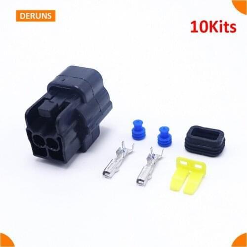 2pin New Amp 10 set Waterpfoof Electric Auto wire Female Connectors Plug For Car Free Shipping