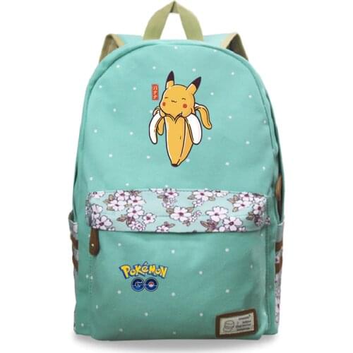 2021 TAKARA TOMY pokemon kids Backpack cute School Canvas Pikachu Teenagers Schoolbag Anime Rucksack boys girls School Bag