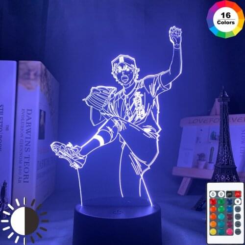 3d Lamp Anime Ace of Diamond Sawamura Light for Bedroom Decor Night Light Child Kids Birthday Gift Manga Gadget Sawamura Lamp