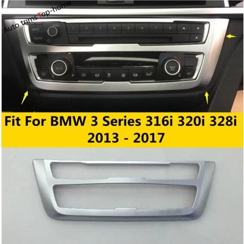 Yimaautotrims Central Control Air Conditioning AC Panel Cover Trim Fit For BMW 3 Series 316i 320i 328i 2013 - 2017 ABS Interior