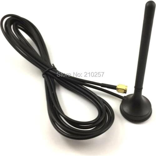 1pcs 3g 4G LTE Antenna Sma Male Connector 3dbi Sucker Vehicle Mounted AerialWith RG174 Cable 300cm