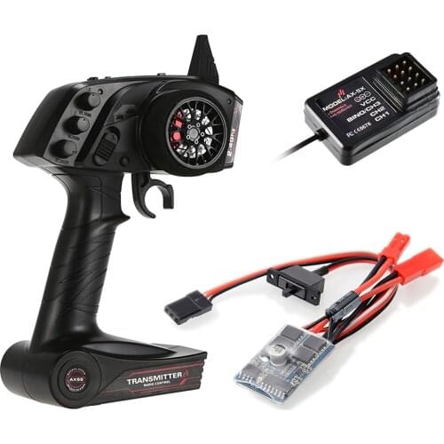AUSTAR AX5S 2.4G 3CH Transmitter with AX-5X Receiver 10A ESC for Q65 MN90 1/10 1/8 RC Crawler TRX4 Axial SCX10 D90 TG3 X6 X4