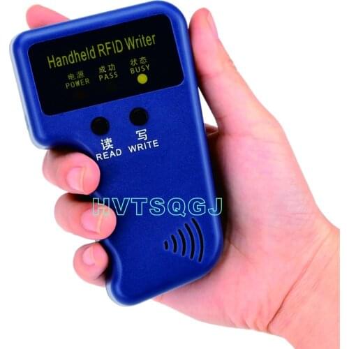 Free shipping RFID Handheld 125KHz EM4100 ID Card Copier Writer Duplicator+6pcs T5577 Rewritable Keyfobs Tags